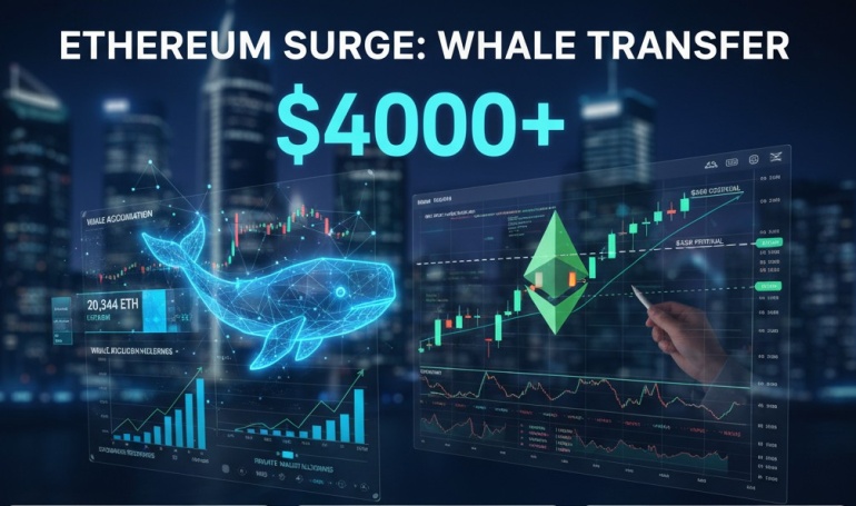 Ethereum Whale Activity Sparks Price Surge Above $4,000